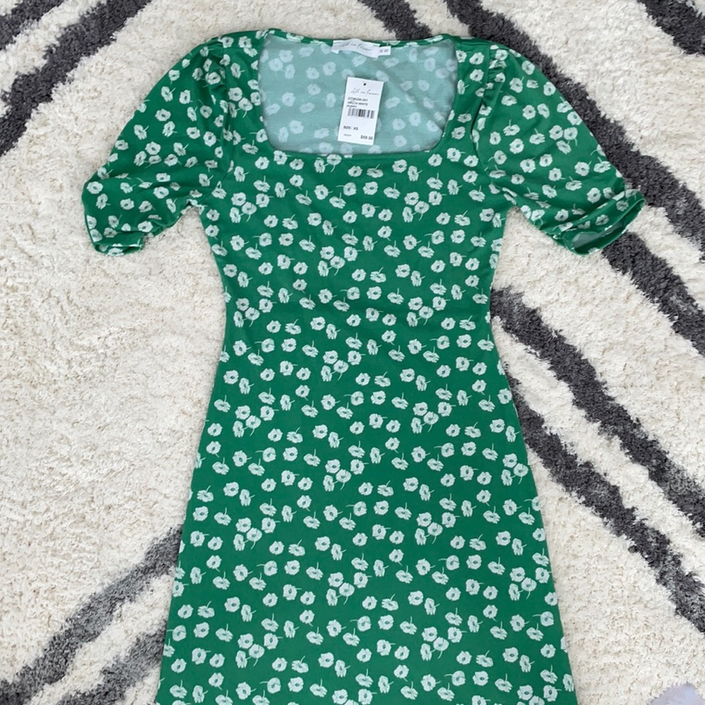 NWT! Green flower dress.